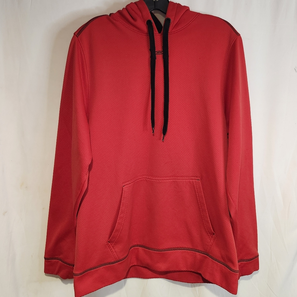 Under Armour Red Men's Long Sleeve Size Large Logo Sweatshirt Hooded Hoodie